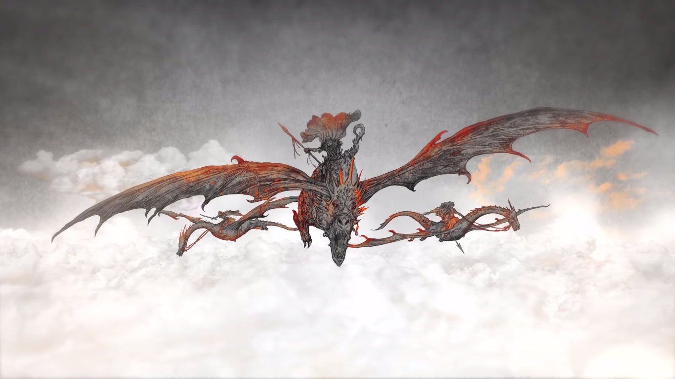 Aegon, Visenya, and Rhaenys Dragon Ride Illustration